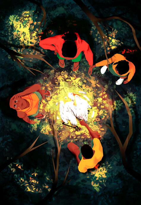 Ilustração para o livro World Ending Game de Everest Pipkin.